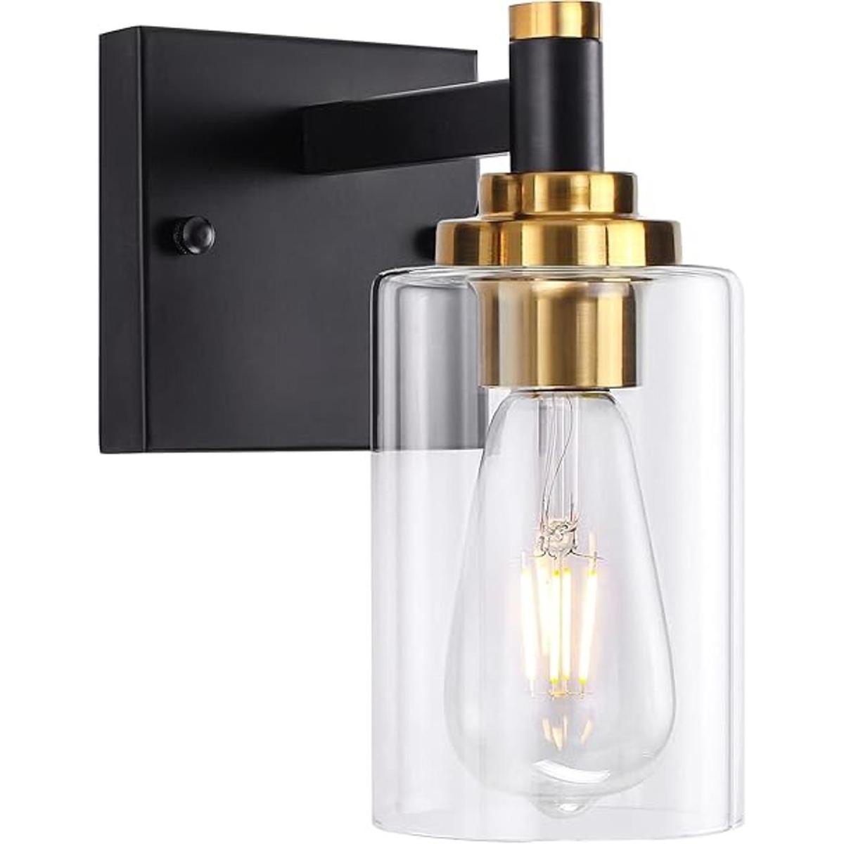 Lámpara de pared con 1 luz luz de tocador de baño