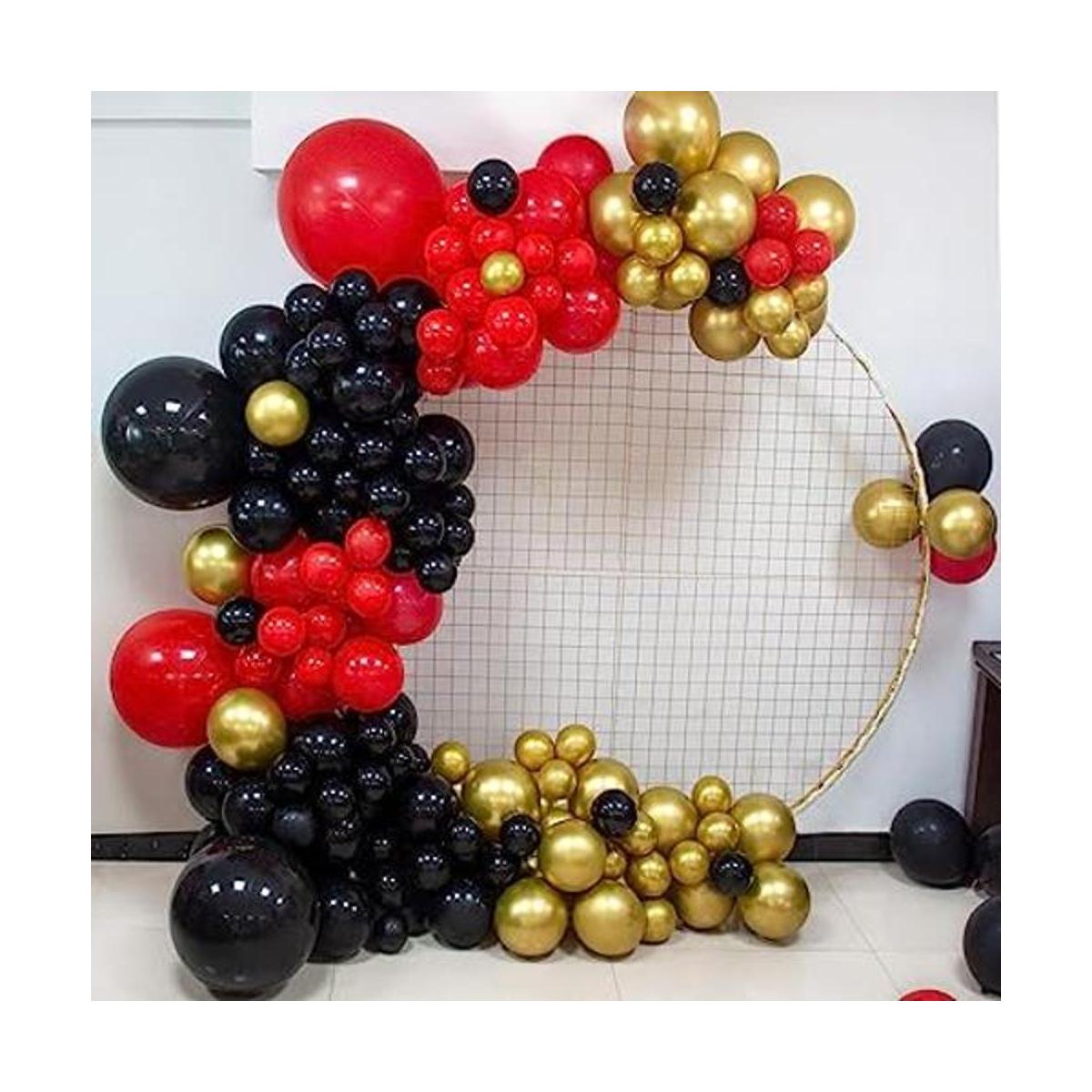 Kit de arco de guirnalda de globos rojos y negros 157