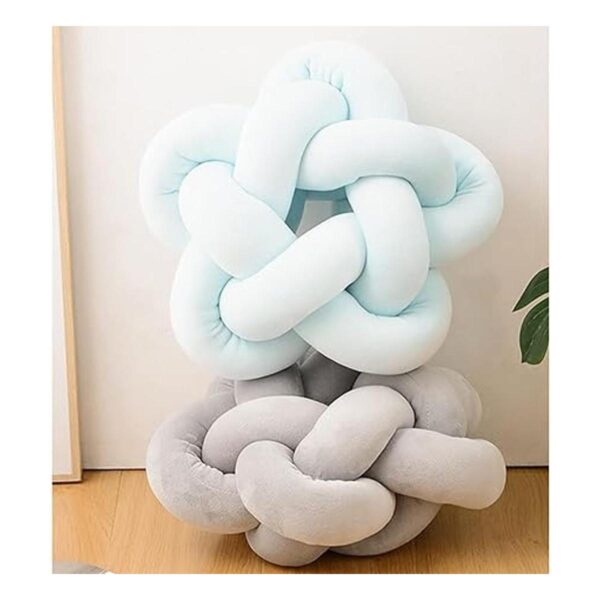 ZANYB Almohada de felpa con nudo hecho a mano con