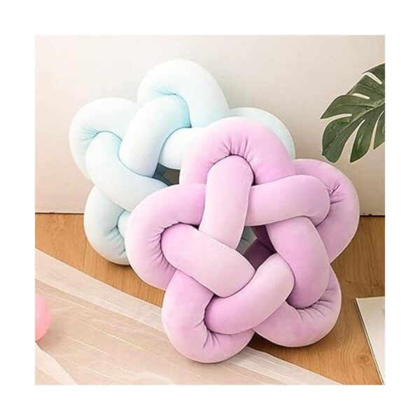 ZANYB Almohada de felpa con nudo hecho a mano con