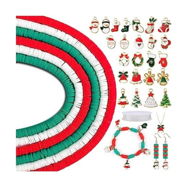 Cuentas de arcilla de Navidad 24 estilos de colgantes