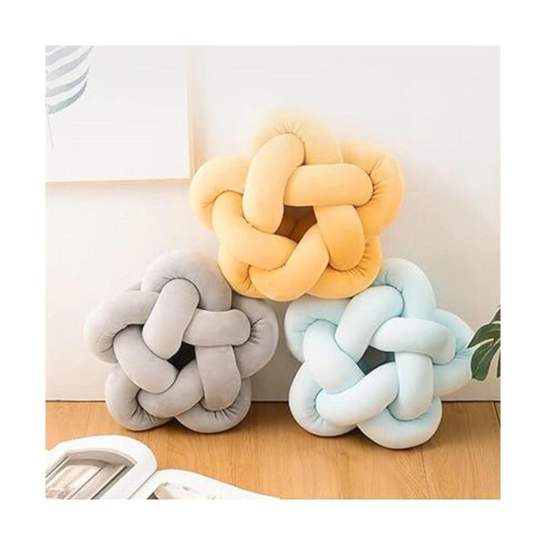 ZANYB Almohada de felpa con nudo hecho a mano con