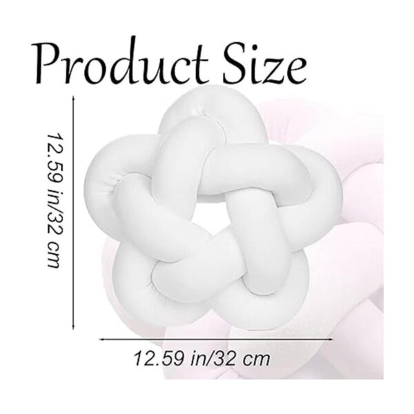 ZANYB Almohada de felpa con nudo hecho a mano con