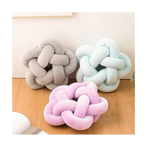 ZANYB Almohada de felpa con nudo hecho a mano con
