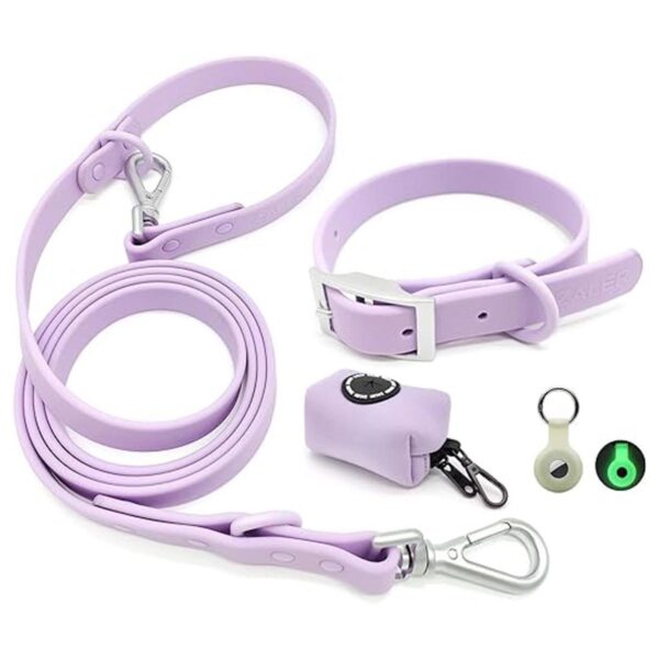 ZALER Juego de collar y correa para perro correas_1