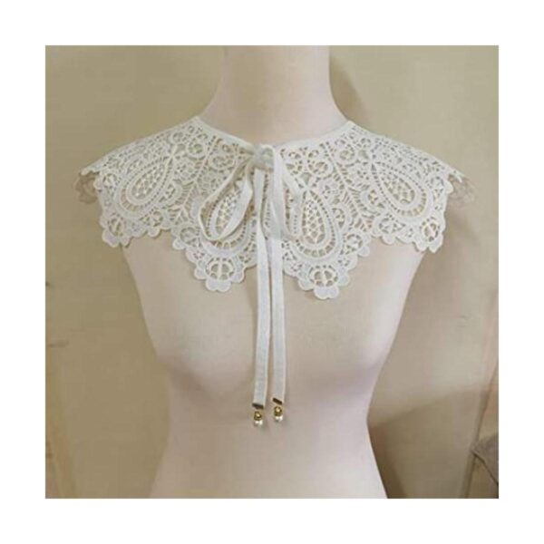 Cuello de encaje floral bordado cuello y ribete de ropa_1