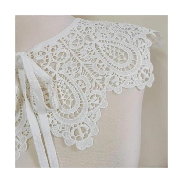 Cuello de encaje floral bordado cuello y ribete de ropa_2