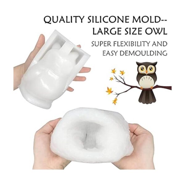 ZAKVOOR Moldes de silicona grandes para velas de búho de