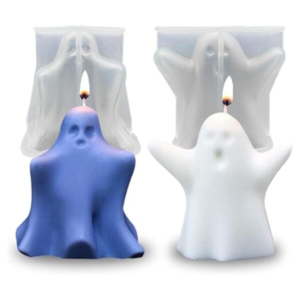 2 piezas de molde de vela fantasma molde de silicona de_1