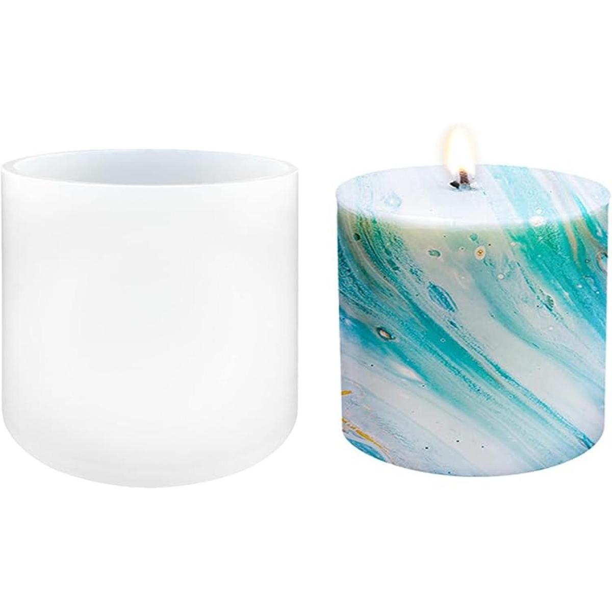 Moldes cilíndricos de silicona para hacer velas moldes de