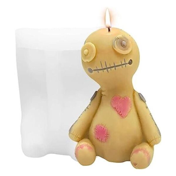 Molde de silicona para velas de muñeca de terror de