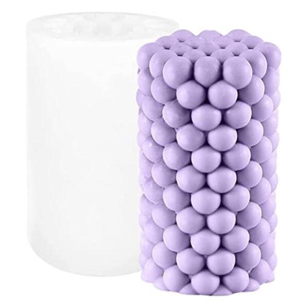 Moldes de vela de silicona cilíndrica cubos de pilar