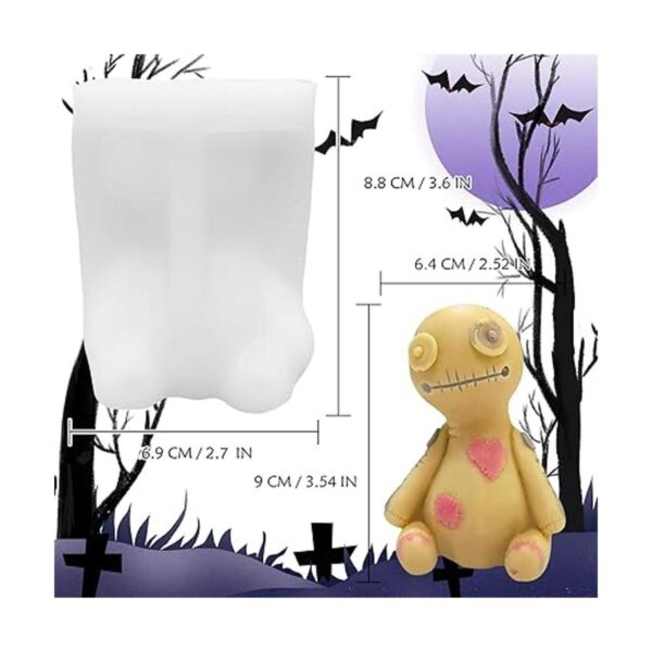 Molde de silicona para velas de muñeca de terror de