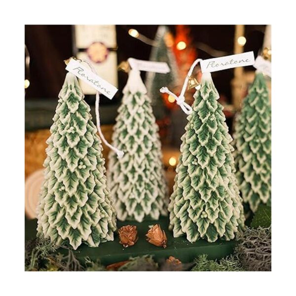 ZAKVOOR 2 moldes 3D para velas en forma de árbol de