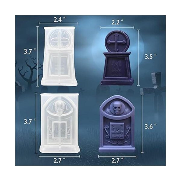 2 piezas de molde para velas de piedra sepulcral de_2