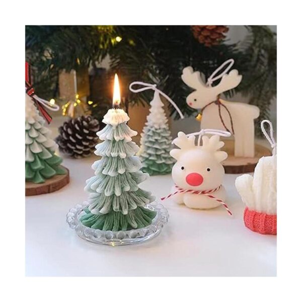 ZAKVOOR 2 moldes 3D para velas en forma de árbol de