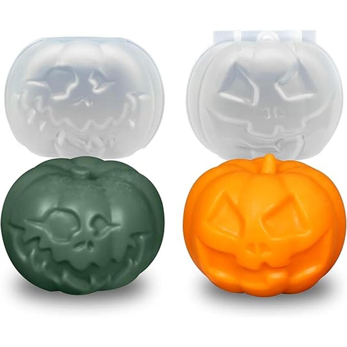 2 moldes de velas de calabaza molde de silicona para