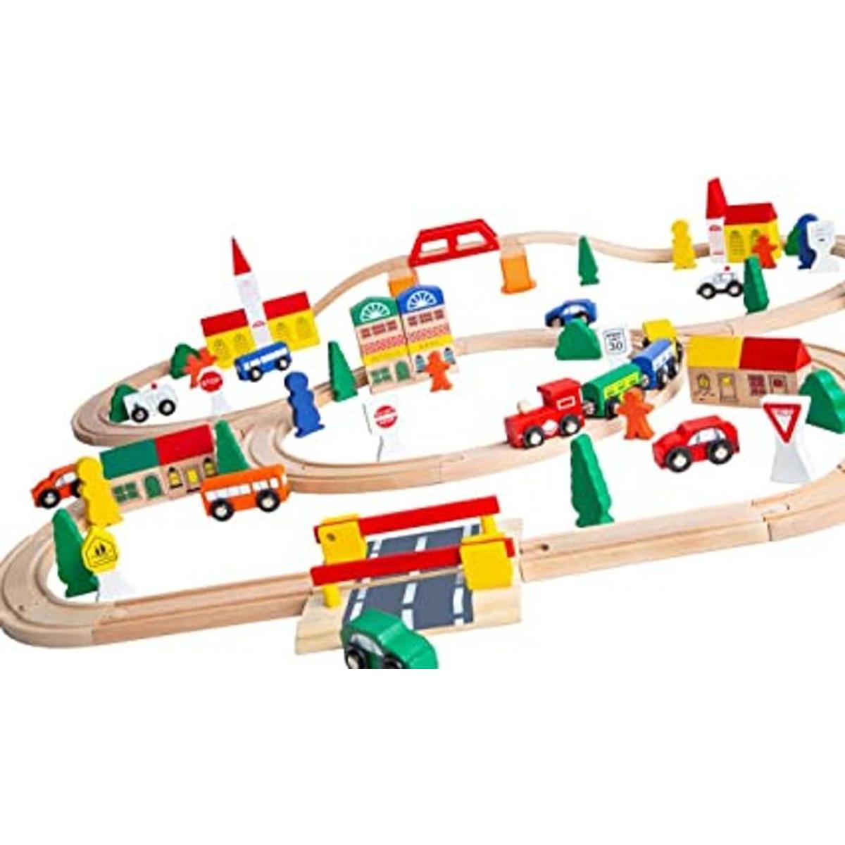 100Piece Orbrium Juguetes tripleloop Conjunto tren de