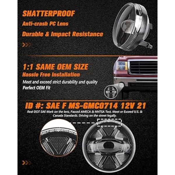 ZOFFROAD Luces antiniebla LED mejoradas compatibles con_2