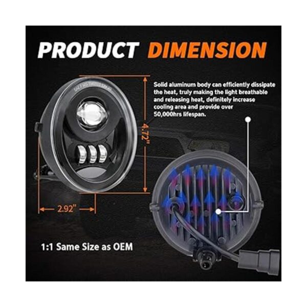 ZOFFROAD Nuevas luces antiniebla LED aprobadas por DOT_2