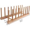 Z ZICOME Estante de madera de bambú con 8 ranuras para