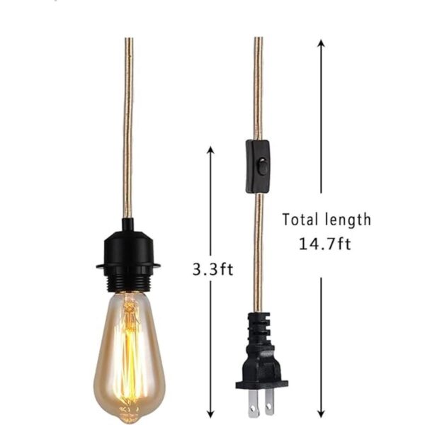 Cable de luz colgante de 15 pies kit de luz colgante con_2