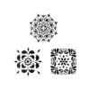 Plantilla de pintura Mandala reutilizable cortada con
