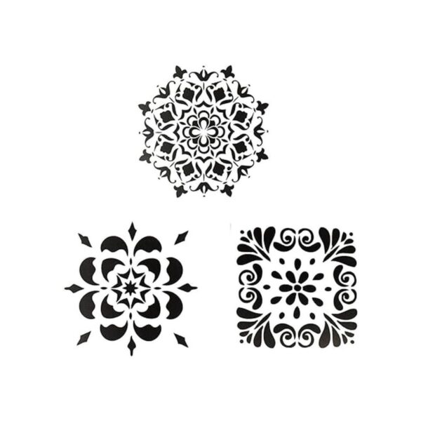 Plantilla de pintura Mandala reutilizable cortada con
