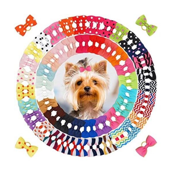 Yxiang Dog Hair Bow Pet Grooming Bows Cute Puppy Bowknot_1