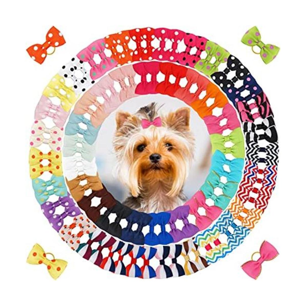 Yxiang Dog Hair Bow Pet Grooming Bows Cute Puppy Bowknot