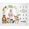 Yuzioey Manta mensual para bebé diseño de animales del_1