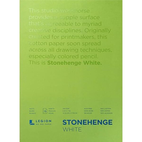 Stonehenge l21stp250wh57 5 x 7 versátil Artista Bloc de