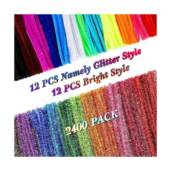 2400 limpiadores de tuberías 24 colores surtidos tallos