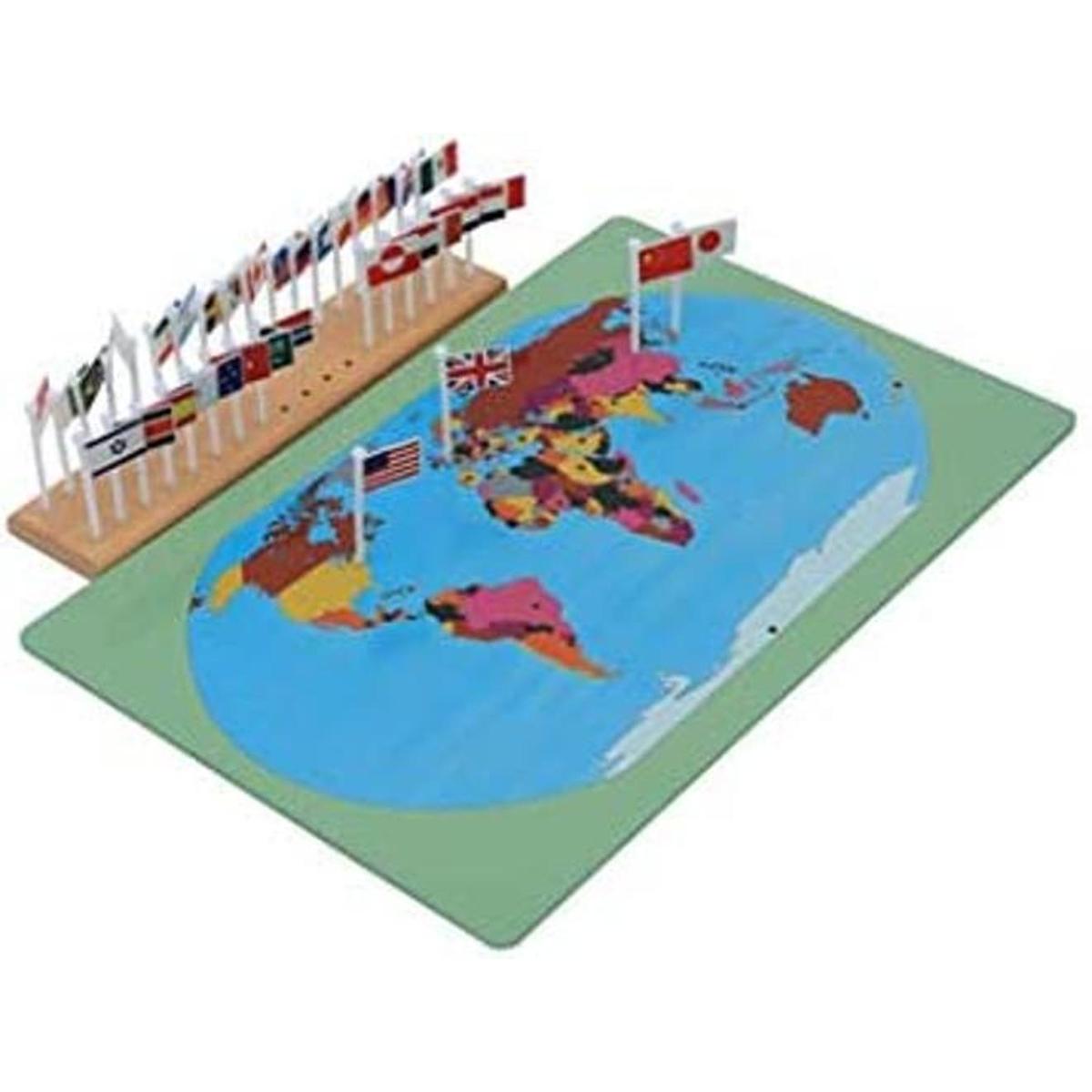 Banderas del mundoMontessori materiales geografía