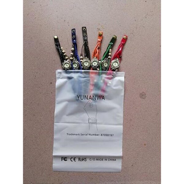 Yunanwa Paquete de 6 relojes de mujer vintage con cuentas_3