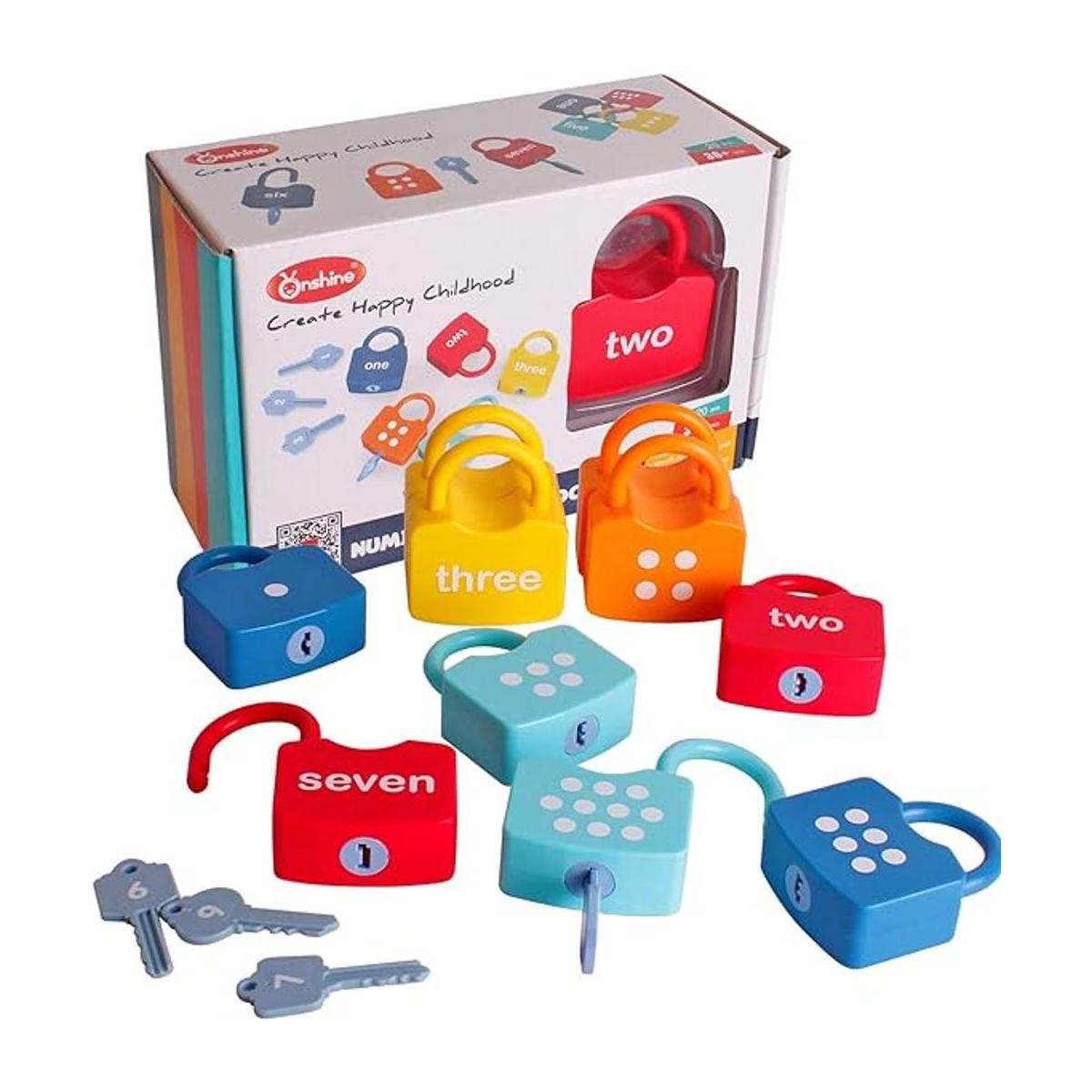 Dinhon Kids ABC Cerraduras de aprendizaje con llaves