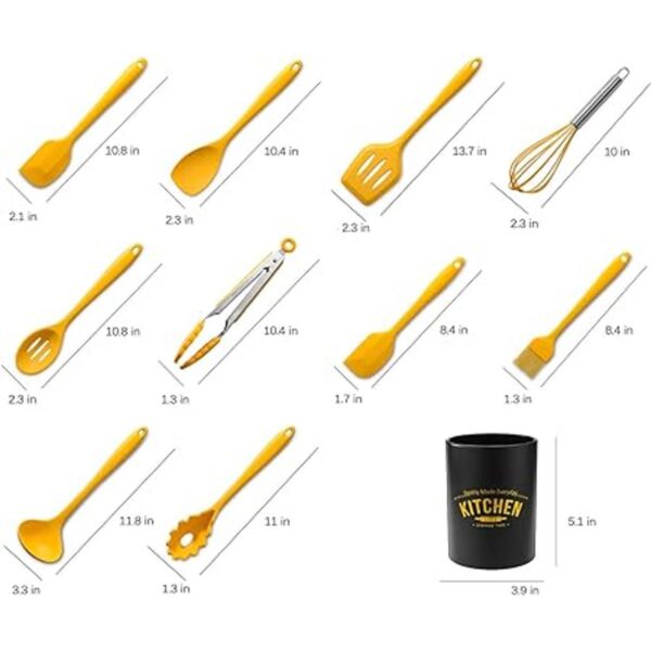 Juego de utensilios de cocina de silicona antiadherente
