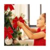 Yungyan Cinta de terciopelo de Navidad con alambre de