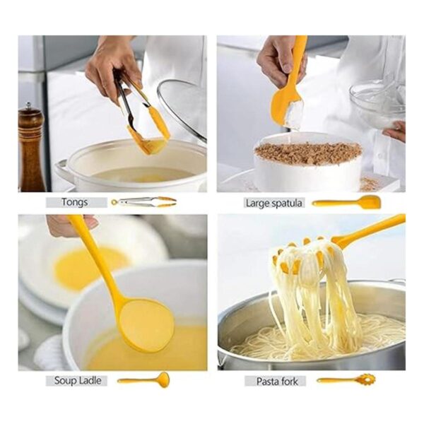 Juego de utensilios de cocina de silicona antiadherente