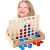 Juego de mesa de madera 4 en una fila plegable con 4_1