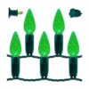 YULETIME Luces LED de Navidad verdes C6 33 pies 100_1