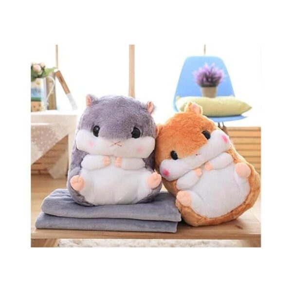 YunNasi Cojín de peluche para hámster con manta 19.6_3