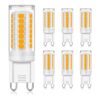 YUIIP Bombilla LED G9 equivalente a 4 W 40 W base G9