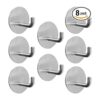 Ganchos de pared adhesivos plateados para toallas_1