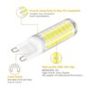 Bombilla LED G9 de 7 W regulable 50 W 60 W equivalente