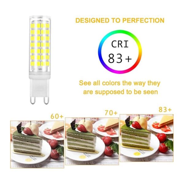 Bombilla LED G9 de 7 W regulable 50 W 60 W equivalente