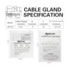 MAKERELE Glándula de cable de 14 Npt conectores de_5