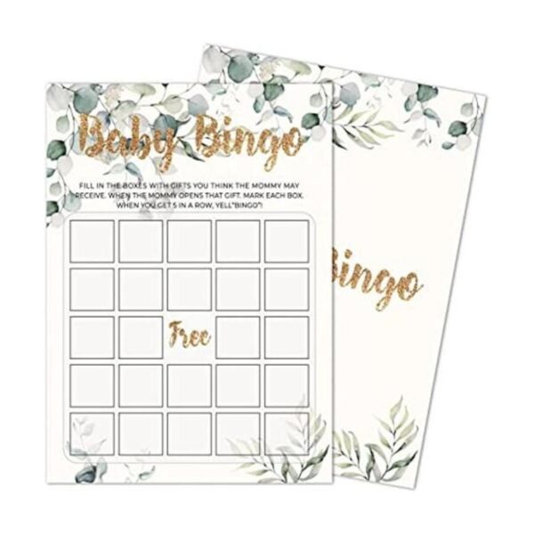 Bingo Baby Shower Game Género Reveal Party Supplies_1