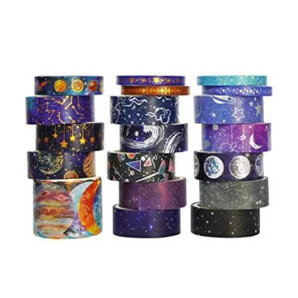 YUBBAEX Galaxy Washi Juego de cintas decorativas de papel