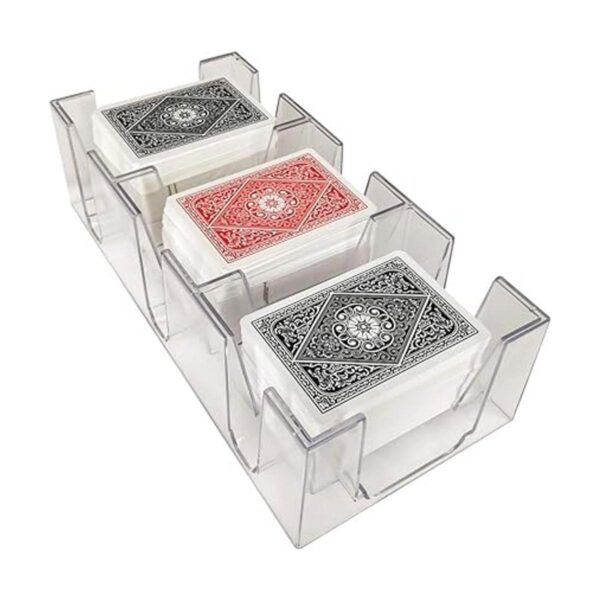 Yuanhe Bandeja de cartas transparente de 9 barajas_2